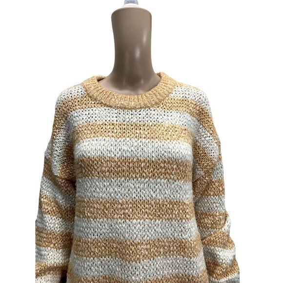 Madewell Slauchy Open Knit Pull Over Grandpa Sweater L - Picture 2 of 7